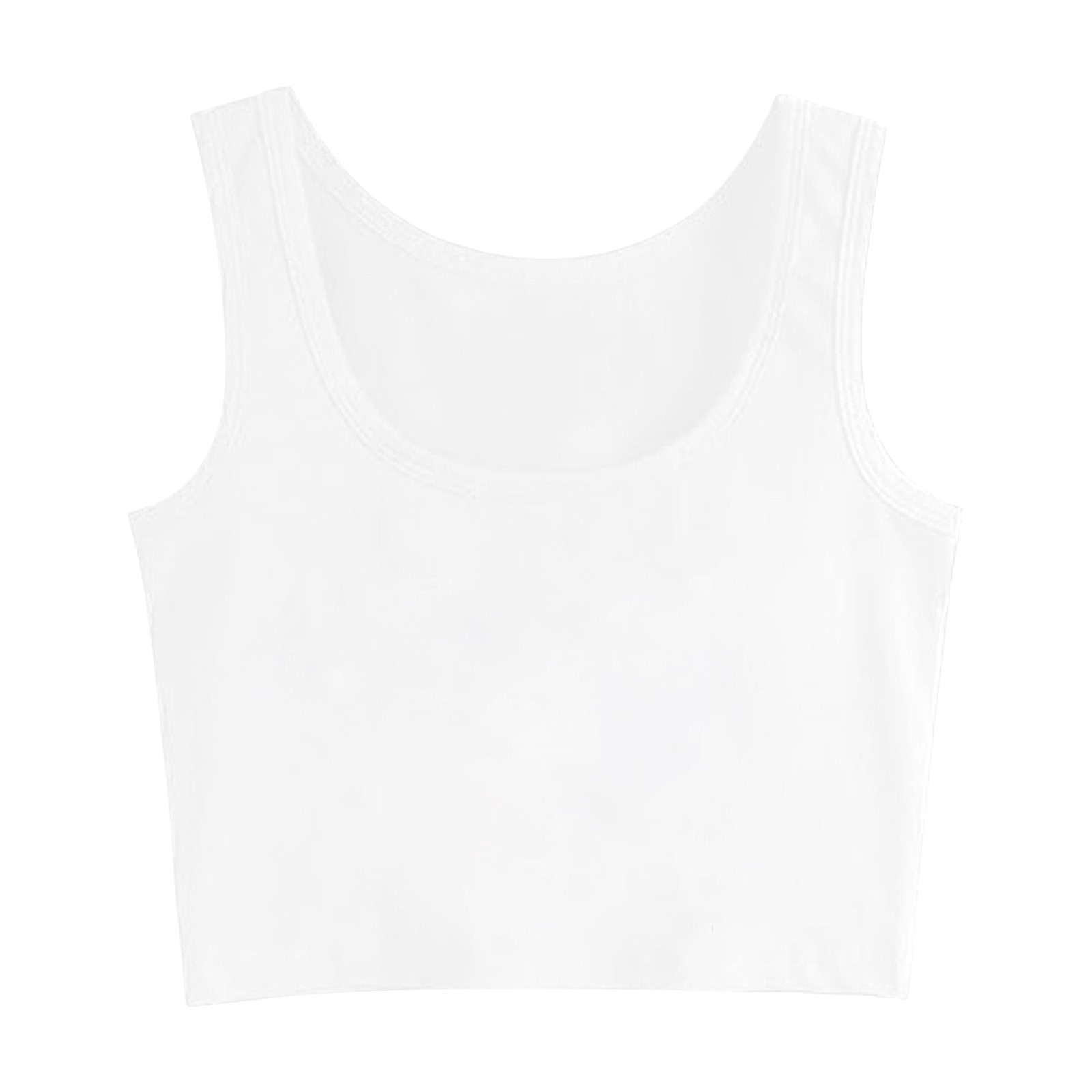 thumbnail image 4 of Camiseta de cuello redondo y manga corta para mujer - Poliéster de color liso - Versátil con vaqueros/pantalones para el uso diario, 4 of 4